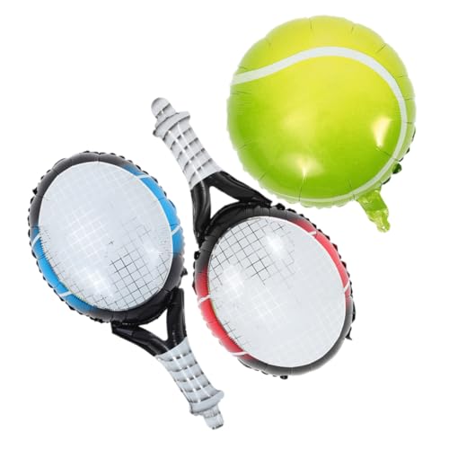 NUOBESTY Globos de Aluminio para Fiesta de Tenis Decoración Colgante con Pelotas y Raquetas Inflables para Cumpleaños y Despedidas de Soltera Juego
