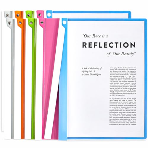 Jutieuo 10PCS Clear Report Covers with Swing Clip, Professional Clear Front Presentation Folders Resume Folder, 30 Sheets Capacity A4 Size File Document Organizer, No Punch Needed