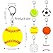XIUBOSHI Pack of 6 Acrylic Keychains Showcasing Basketball Football Tennis Designs for Students Parents Family Fun Fashion Keychain