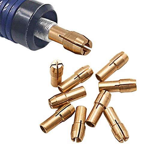 Lot De 10 Mini Mandrins En Laiton De Précision 0,5-3,2 Mm Pour Outils Rotatifs électriques - Pince De Serrage Pour Perceuse Dremel