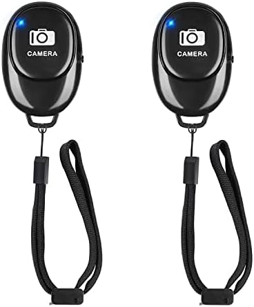 Phone Camera Remote Control(2 Pack) for Photos & Videos, Wireless Camera Remote Shutter Clicker Compatible with iPhone/Android Phone/iPad/Tablets with Adjustable Wrist Strap