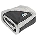 PetAmi Deluxe Dog Blanket for Large Dogs | Sherpa Fleece Pet Throw Blanket for Couch Sofa Bed | Soft Durable Reversible Furniture Protector for Medium Dog Cat Puppy - 50x40 Charcoal
