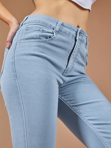 Image of Dolce Crudo Boot Cut High Rise Cropped Jeans for Women