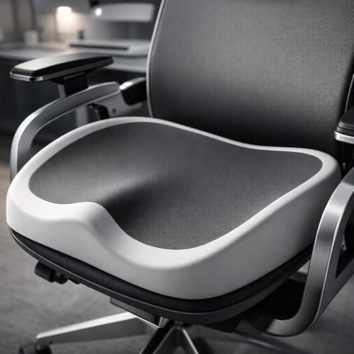 TuoyaouL+ Memory Foam Seat Cushion Relieves Coccyx Sciatica Back Pain Ergonomic Seat Cushion Suitable For Office Chairs Cars Office Workers Pregnant Women (Black)