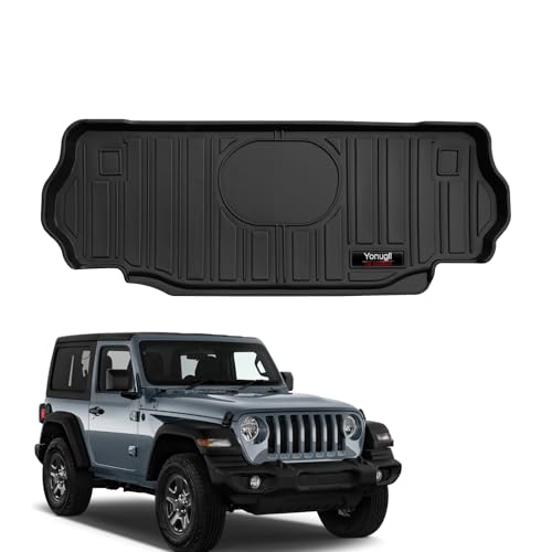 Custom Cargo Mats Trunk Liner All Weather TPE for 2007-2018 Jeep Wrangler JK 2 Door Accessories (for 2007-2018 Jeep Wrangler JK 2 Door)