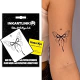 INKARTLINK Semi Permanent Tattoos, Temporary Tattoos for Girls, Party Tattoos, Waterproof, Natural and Realistic, Cruelty-free, Easy to Apply (Bow)