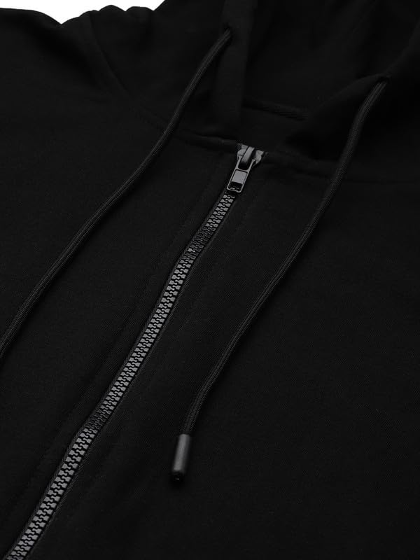 Image of LAZYCHUNKS Regular Fit Men's Solid Fleece Hoodie | Warm Hooded Sweatshirt for Men with Pocket | Casual Winter Wear | Full Sleeve Comfortable Hoodie