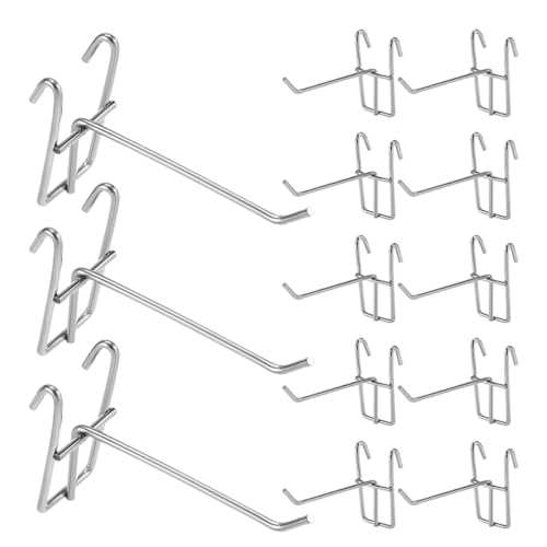 Crochets muraux pour panneaux grillagés adaptés aux étagères de magasin