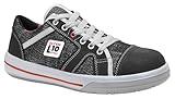ELTEN Sicherheitshalbschuh Sensation Low ESD S1, Damen und Herren, Leder/Textil, Stahlkappe, leicht, klassisch, Grau 44, Uni