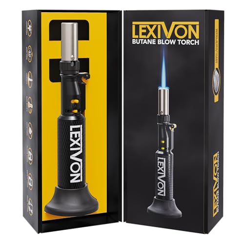LEXIVON Butane Blow Torch, Refillable Upright Lighter