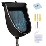 Grtheenumb Waterless Urinals for Men 12.6x9.5x18.5 Splashproof Urinals with 59' Hose PP Plastic Urinal Heavy Duty Anti-Clogging Wall Mount Outdoor Urinal for Backyard Garage Urinal