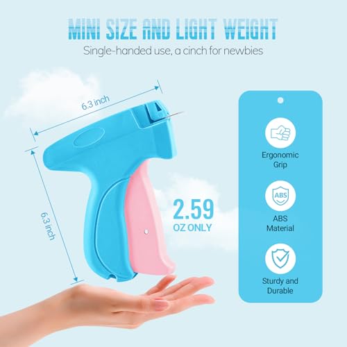 Image of Stitch Gun for Clothes - Stitchy Tagging Gun for Clothing, Handheld Stitch Gun Quick Clothing Fixer, Sewing Kit Includes 6 Needle,3000 Fasteners(1500 Black & 1500 White)