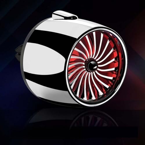 Fragancia para coche, aromaterapia de estilo de motor, perfume de salida de aire, decoración de larga duración para tabletas Force 2 (luz roja plateada)