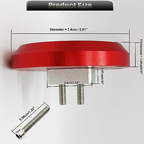 Image of 4 Packs Jack Pad Adapter, Aluminum Jacking Puck, Billet Floor Jack Pads Compatible with Chevrolet Corvette C5 C6 C7 C8 Z06 Zr1 and Most Porsche Frame Rail (Red)