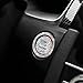 TOMALL Bling Car Engine Start Button Cover Diamond Crystal Push Start Ring Sticker Sparkly Accessories Ignition Button Rhinestone Emblem Decorations Universal (White)