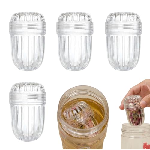 HAMKU 4 Piezas Coladores de Té, Colador de Plástico, Infusor de Té a Prueba de Caídas, Filtro de Té de Hojas Sueltas, Filtros de Té para té Suelto, Café