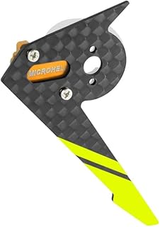 Microheli Aluminum Carbon Fiber Tail Motor Mount W/ Fin Set (Gold) - Align T15