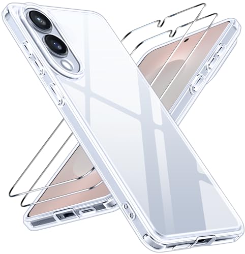Image of ivoler 3-in-1 Case for Samsung Galaxy S25 Edge 5G 6.7 inch, Clear