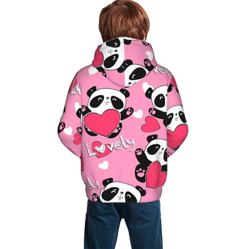 Pink Flamingo Kid Hoodies Boys Sweatshirts Girls Pullover with Pocket4