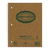 Roaring Spring Recycled Paper Wirebound Notebook, One Subject, 11