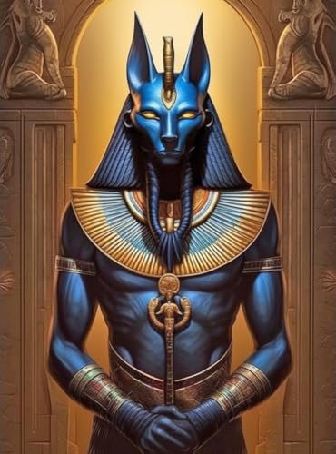 Kit peinture diamant Dieu égyptien Anubis broderie diamant par numéro adulte 30x40