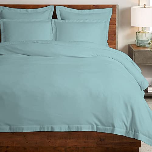 Pizuna stenblått 400-trådigt påslakanset i bomull innehåller ETT 200x220 cm påslakan Cover