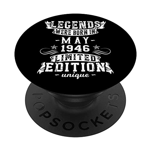 Cumpleaños Mayo 1946 Edición Limitada Regalo Legend May PopSockets PopGrip Intercambiable