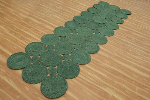 Tapis festonné vert en jute pour sublimer votre table de salle à manger - 5