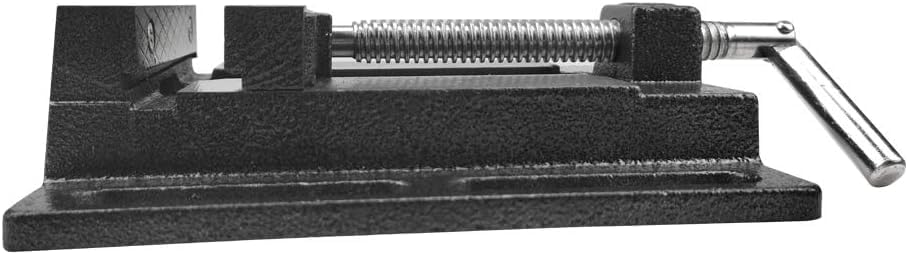 Vise de tornillo de banco, Negro, Estilo taller, Hierro fundido Hierro, 2.15 kg, 24 x 9 x 13.5 cm, 100 mm de profundidad de sujeción, para taller, carpintería, taladro, tornillo de banco