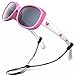 RIVBOS RBK006 Rubber Flexible Kids Polarized Sunglasses Age 3-10 (Pink Heart)