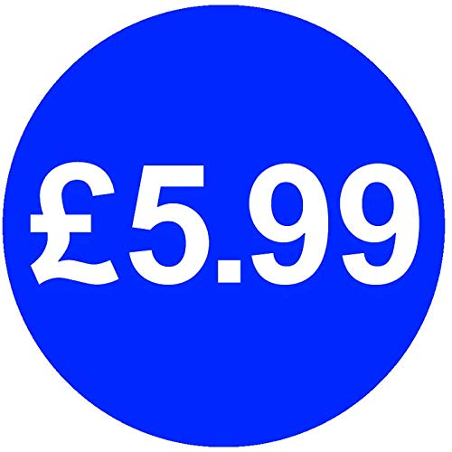 30mm Price Stickers Pack of 500 - Bright Blue - £5.99