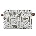 Forest Moose Bear Mountain Trees Wild Nature Retro Grey Style Rectangular Storage Basket Bin, Collapsible Storage Box with Leather Handles, Nursery Baskets Organizer for Kitchen, Kids Toy