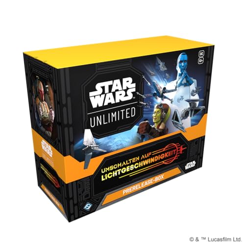 Star Wars Unlimited - Umschalten auf Lichtgeschwindigkeit - Pre Release Box - Deutsch - mit LMS Trading Grußkarte