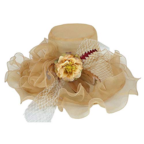 Chapeau de mariage grand bord idéal pour une fête ou cérémonie estivale