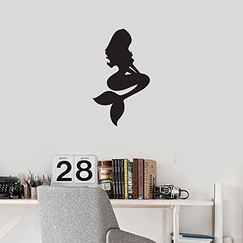 Image of Beautiful Mermaid 1 (Black) (Set Of 2) Premium Waterproof Vinyl Decal Stickers For Laptop Phone Accessory Helmet Car Window Bumper Mug Tuber Cup Door Wall Decoration
