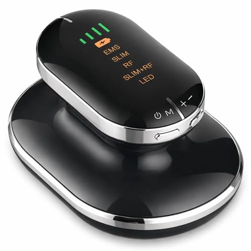 Dispositivo Radiofrecuencia Corporal   Aparato Masajeador Corporal Profesional   Maquina Anti Flacidez con Estimulación Eléctrica Muscular EMS y Luces LED