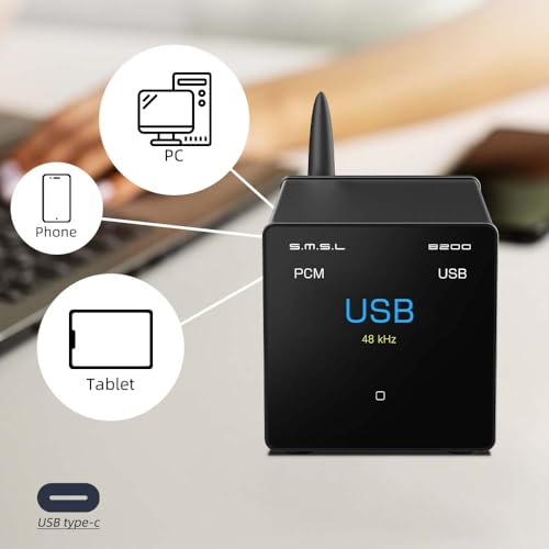 Receptor decodificador SMSL B200 Bluetooth 5.1 pré-amplificador de áudio CS43131 Chip saída RCA coax