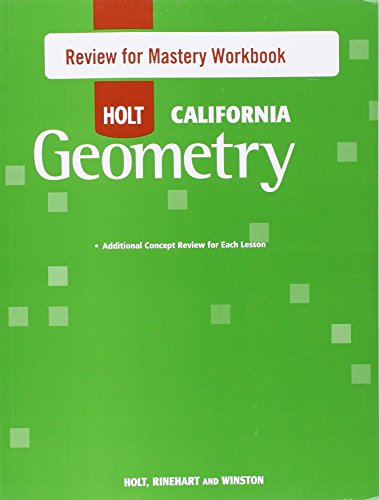 Holt Geometry: Review for Mastery Workbook Geometry