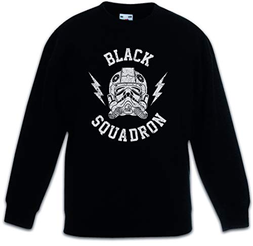 Pullover enfant vintage noir Urban Backwoods Black Squadron II pour l'école