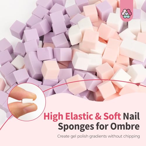 Image of SAVILAND Nail Sponges for Ombre 100PCS with Grabbing Pen & Storage Box