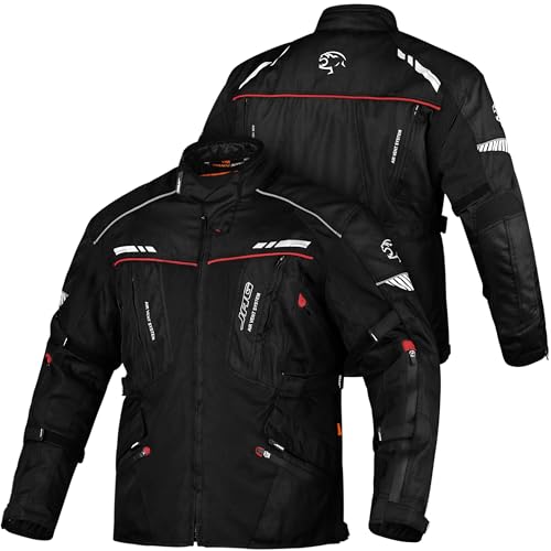 JAG Touring Motorcycle Armor Jacket for Men, Dual Sports Water Resistant...