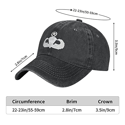 Master Parachutist Badge (United States) Adult Cowboy Baseball Cap Comfortable And Breathable For Men And Women Black #TOP5