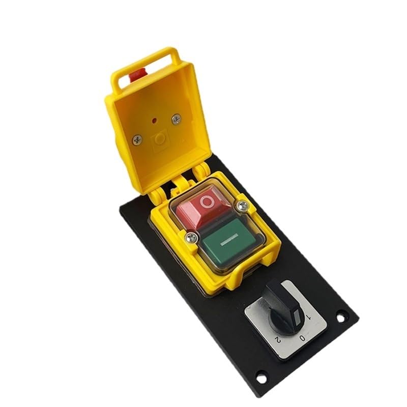 400V 7 Pins Rotary Combined with Protection Cover Lock Waterproof Reset Push Button