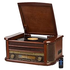 HYQNG Tourne-Disque rétro Vintage en Bois, Platine Vinyle nostalgique pour Disque Vinyle avec Bluetooth, Vinyle 3… - Les Beatles, Paul McCartney, John Lennon, RIngo Starr, George Harrison