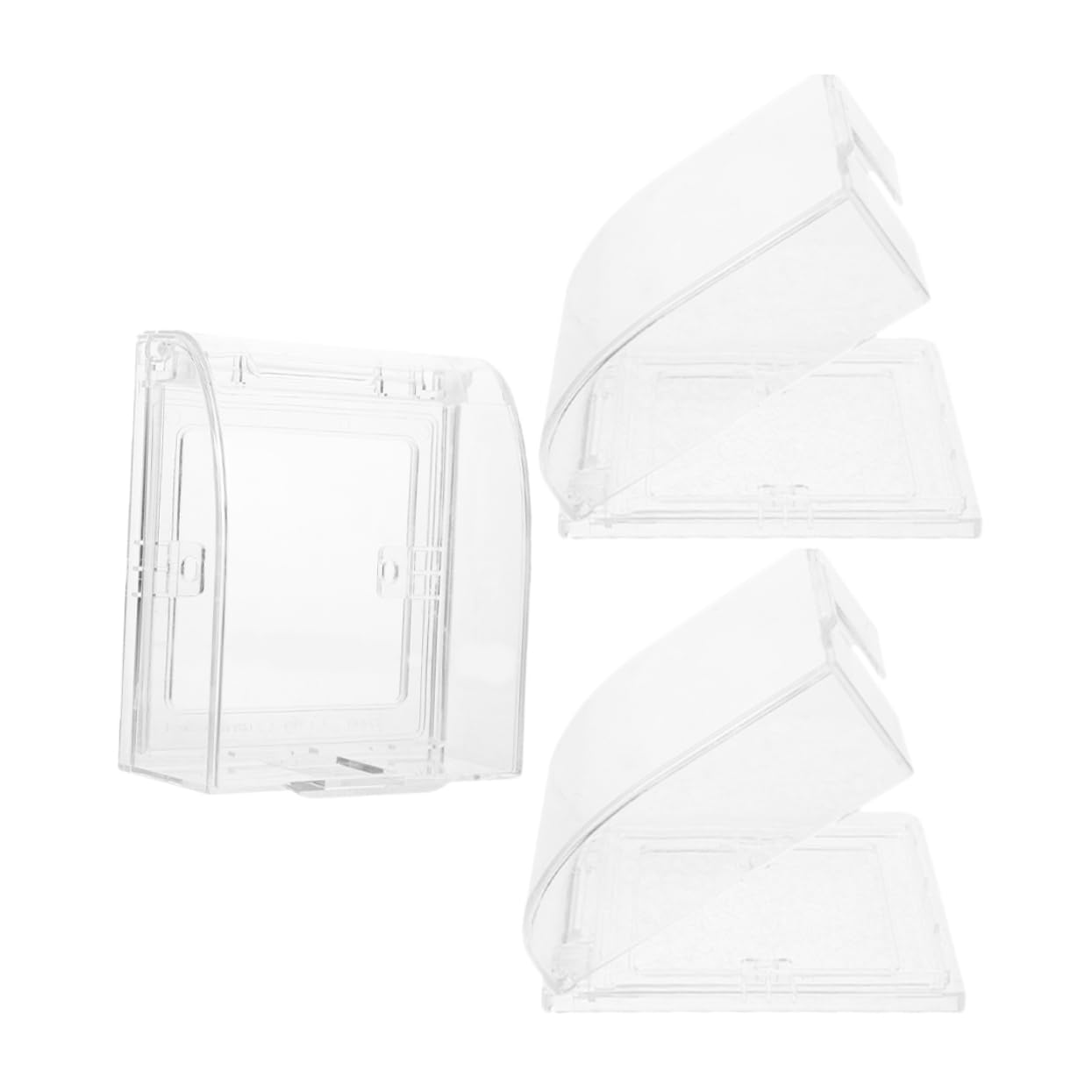 VICASKY 3pcs Babyproof Outlet Cover Transparent Boy Girl Safety Socket Guard for Toddlers Electrical Protector Easy to Install Durable Material