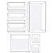 7 Piezas Organizadores Transparentes para Cajones, Cajas Bandejas de Plástico Apilables Almacenamiento, Organizador de Maquillaje, para Escritorio, Cocina, Baño, Maquillaje, Armario - 4 Tamaños