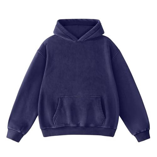 Dnzzs Acid Wash Hoodie Super Soft Sweatshirt for Mens Pullover Oversized Men's Fashion Hoodies & Sweatshirts Vintage Tops