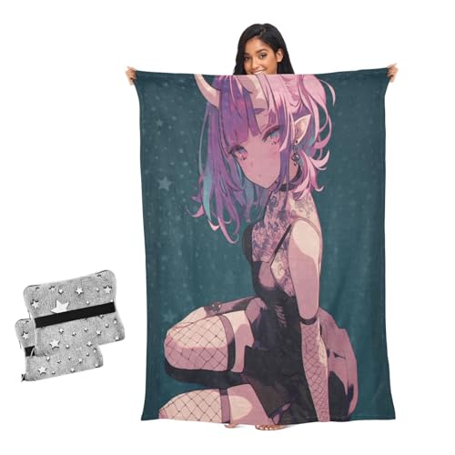 Manta de anime para sofá suave que elimina el frío en el salón 2