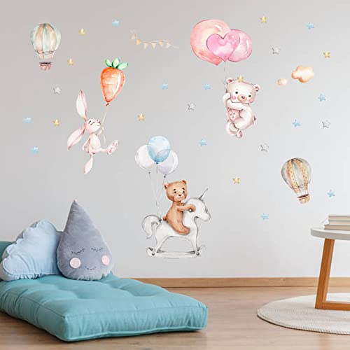 Vinilos decorativos oso y conejo Maydahui 4 planchas miniatura 2