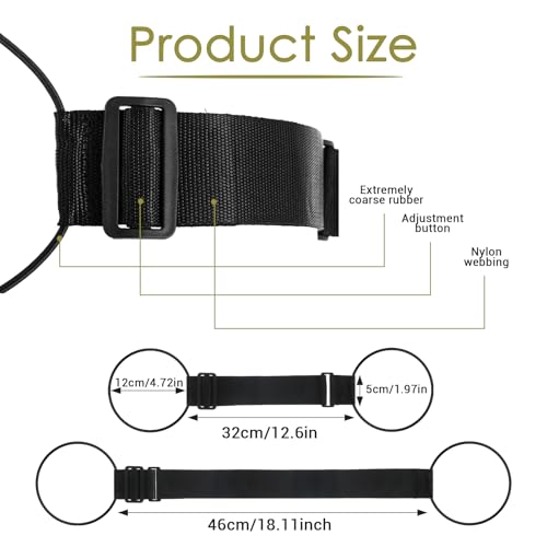 Image of Ymapinc High Elastic Luggage Strap for Suitcase,Adjustable Luggage Belt,Easy to Travel Suitcase Belt for Fixed Cosmetic Bag Light Weight and Practical(Black)